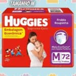 Fralda Huggies Supreme Care Roupinha M - 72 fraldas