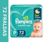 Fralda Pampers Confort Sec Super Tamanho P 72 Unidades