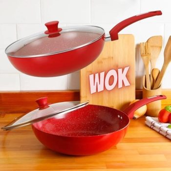 Frigideira Wok DreamCook antiaderente 32cm com tampa Classic Home