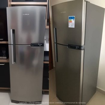 Geladeira/Refrigerador Brastemp Frost Free BRM44 375 Litros - Evox - 110v