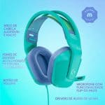 Headset Gamer com Fio Logitech G335 Estéreo - Verde