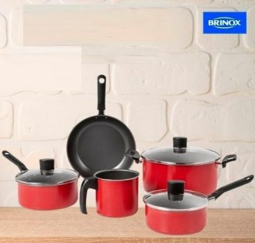 Jogo de Panelas Antiaderente Brinox Garlic 5 peças