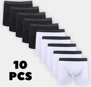 Kit Cueca Boxer Underwear C/ 10 Peças