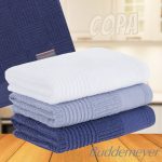 Kit Panos de Copa Vichy Branco/Azul/Azul Claro 3 Peças - Casa e Conforto By Buddemeyer