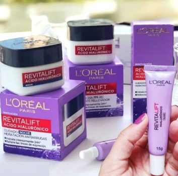 Kit Tratamento Facial L'Oréal Paris Revitalift Hialurônico: Creme Dia + Noite + Olhos, Transparente