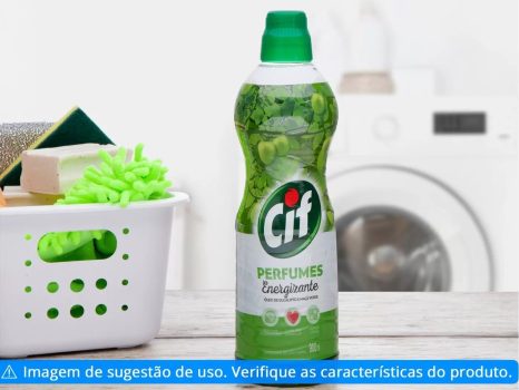 Limpador de Uso Geral Perfumado Energizante Óleo de Eucalipto e Maçã Verde Cif Perfumes Frasco 450 ml, Cif