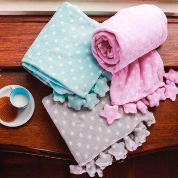 Manta Flannel Rosa Star - Casa e Conforto