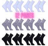 Meia Masculina Kit 12 Pares Cano Alto Longo Sport Algodão