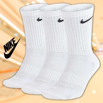 Meias Cano Alto Nike Everyday Cushion Crew - 3 Pares