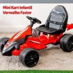 Mini Kart Elétrico Infantil 6v Vermelho Faster - Brink+