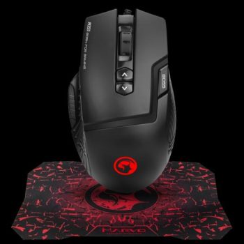 Mouse Gamer Marvo M355, 7200 DPI, 9 Botões Programáveis, USB, Black