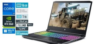 Notebook Gamer Predator Helios 300 PH315-54-71A2 i7 Windows 11 Home 16GB 1TB SSD RTX 3060 15,6'