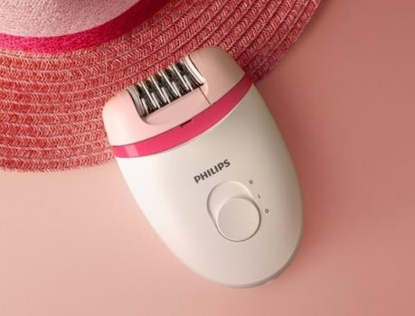 Removedor Elétrico Satinelle Essential Philips - BRE235/00 - Branco e Rosa
