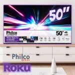 Smart TV Philco Roku 50” UHD 4K PTV50G70R2CBBL - Dolby Audio e HDR10