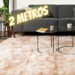 Tapete para Sala Felpudo 200x240cm Bege Peludo 4mm - Home Basics