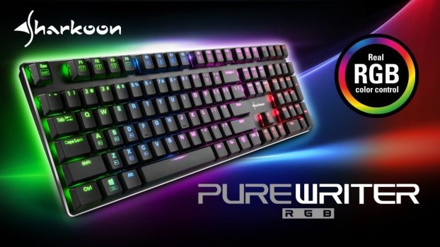 Teclado Mecânico Gamer Sharkoon PureWriter TKL RGB, Switch Kailh Red, ABNT