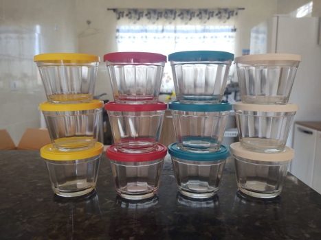 Tigela De Vidro Americano 4210 150ml 12 Pecas Cores Sortidas Nadir