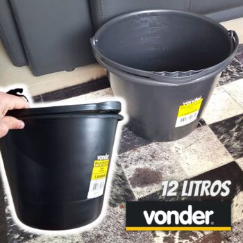 Balde Plástico Uso Geral 12 Litros, Vonder Vdo3106 Vonder