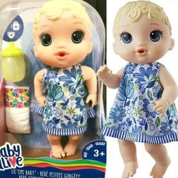 Brinquedo Boneca Baby Alive Hora do Xixi Loira - Com Roupinha removível e acessórios - E0385 - Hasbro