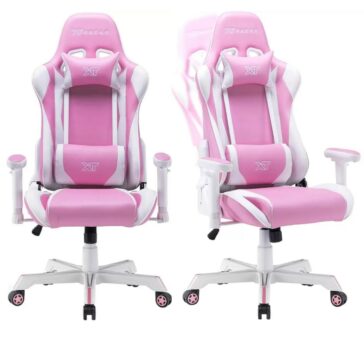 Cadeira Gamer XT Racer Reclinável Giratória - Rosa e Branco Wind Series