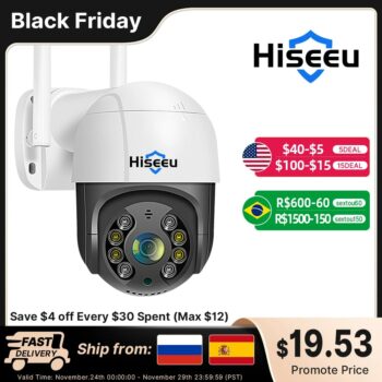 Câmera de Segurança Externa Hiseeu 2MP