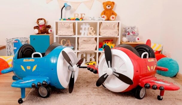 Carro Avião Elétrico Infantil 6v Super Fly - Brink+