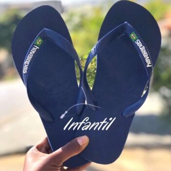 Chinelo Brasil Logo, Havaianas, Criança Unissex