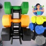 Conjunto de Halteres com Suporte de 4kg 5kg 6kg - Life Zone