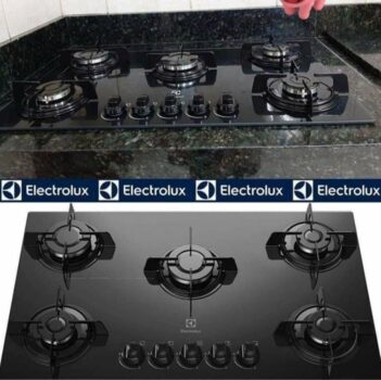 Cooktop 5 Bocas Electrolux a Gás GLP Preto - KE5GP
