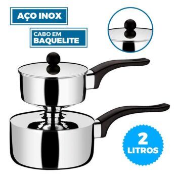 Cuscuzeira Brinox Individual Suprema 2L em Inox - 2092/110