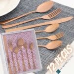 Faqueiro inox Celine Bronze 72 peças - Classic Home