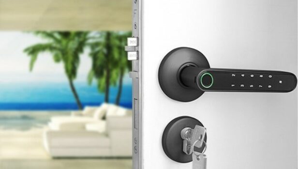 Fechadura com Biometria Bluetooth, Embutir, Aplicativo, *Acesso Remoto, Preta, FBE01BK, Fortezza