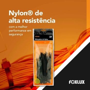 Foxlux 18.12 Abraçadeiras de Nylon Pacote de 100 Unidades, Preto, 140 x 2.5 mm