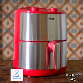 Fritadeira Philco Air Fry 4 Litros Redstone Vermelha PFR10VI - 110V