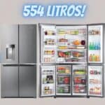 Geladeira Brastemp Frost Free Side Inverse 3 Portas A+++ 554 litros cor Inox - BRO85AK