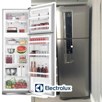 Geladeira Frost Free Electrolux Top Freezer 382L com Dispenser de Água (TW42S) Prata