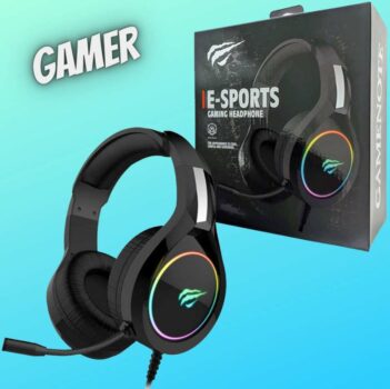 Headphone Fone de Ouvido Havit HV-H2232d, Gamer, Iluminação RGB, com Microfone, Falante de 50mm, Conector 3.5mm, HAVIT, HV-H2232d
