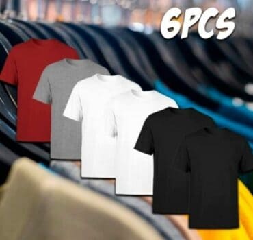 Kit 6 Camisetas Masculina SSB Brand Lisa Algodão 30.1 Premium