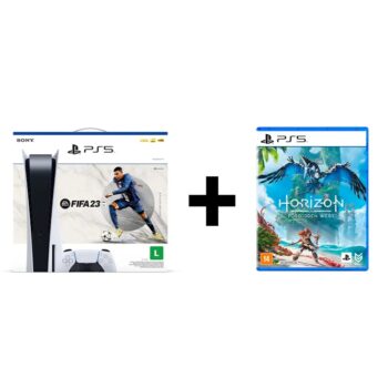 Kit Console Playstation 5 Físico FIFA 23 + Horizon Forbidden West