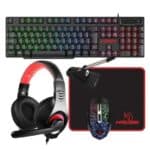 Kit Gamer 5 Em 1 Mouse Teclado Mouse Pad Headset E Mouse Bungee Kross Elegance Ke-Gk5150