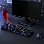 Kit Gamer Teclado Mecânico e Mouse 2400 DPI com Iluminação de Led USB - DPX