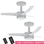 Kit Ventilador de Teto Arno com controle remoto Ultimate vx 10 3 pás Arno 220V Branco