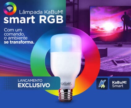 Lâmpada LED KaBuM! Smart, RGB + Branco, 10W, Google Home e Alexa, Conexão E27 - KBSB015