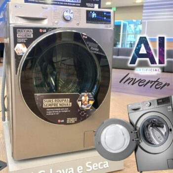 Lava e Seca Smart LG 11kg VC4 CV5011TS4 Motor - Inverter Inteligência Artificial AIDDTM