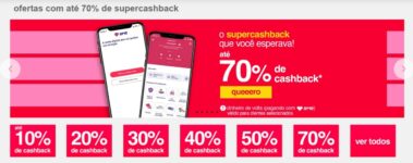 LISTA 70% DE CASHBACK AME ❗️