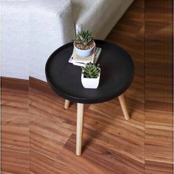 Mesa Lateral Retro Preta - Orb