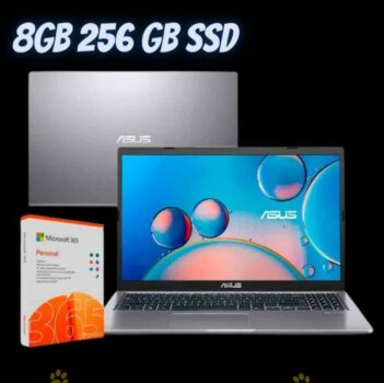 Notebook Asus AMD Ryzen 5 3500U 8GB 256 GB SSD Tela 15,6 LED + Microsoft Office 365 Personal