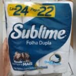 Papel Higiênico Sublime Folha Dupla, 24 rolos