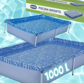 Piscina 1000 L Retangular, Mor, Multicor