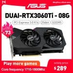 Placa de video ASUS RTX 3060TI 8GB Dual Fan